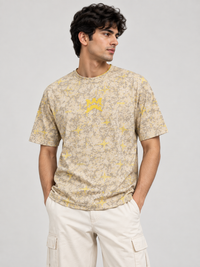 PANCHIII Signature Graphic Tee — Beige & Yellow