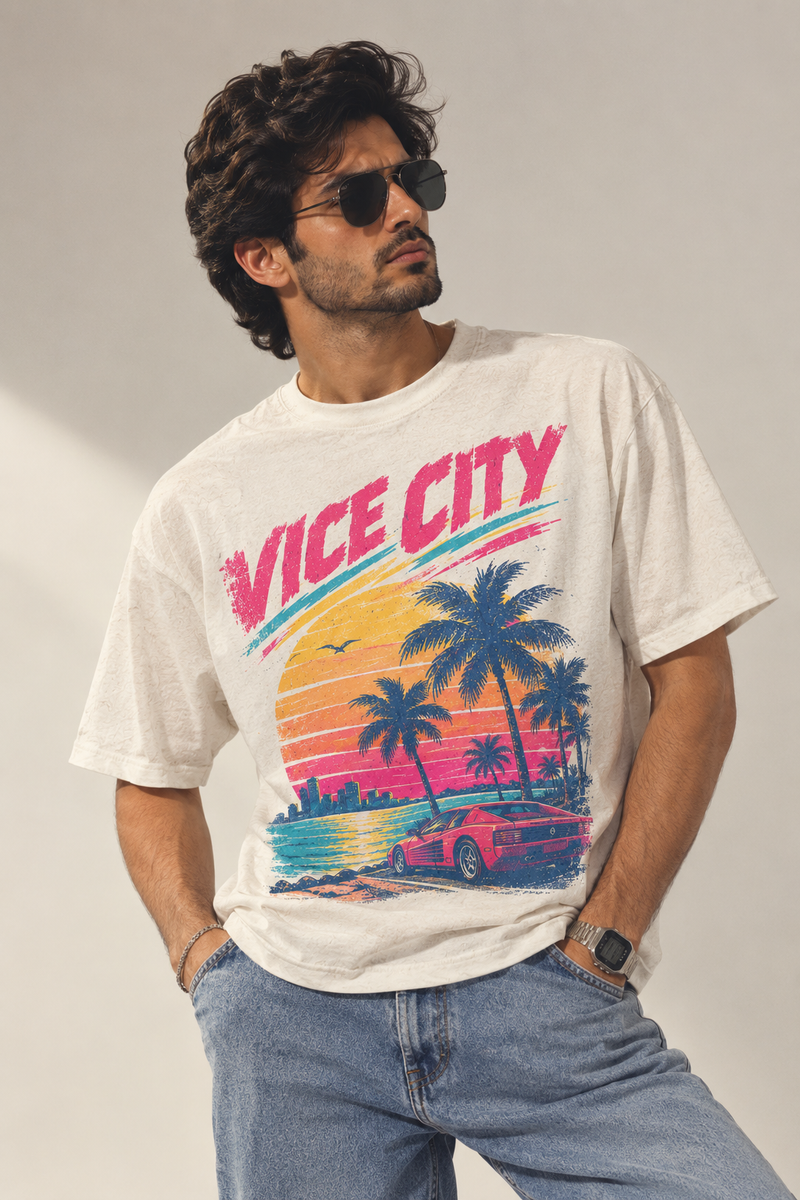 Panchiii Vice City Retro Graphic T-Shirt