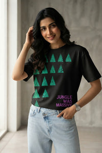 Jungle Was Massive – Oversized Black Tee