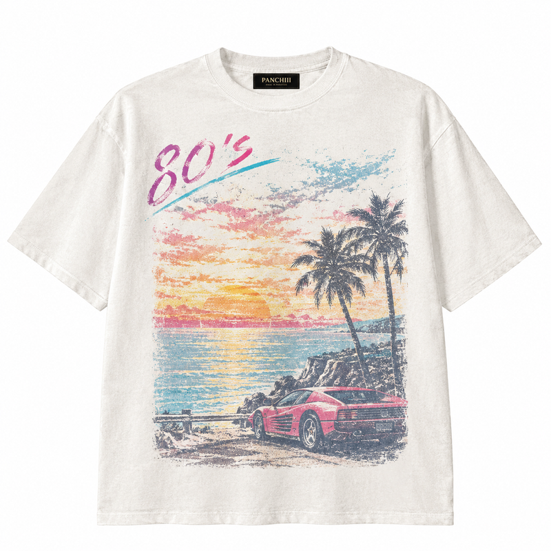 Panchiii 80s Retro Coastal Graphic T-Shirt