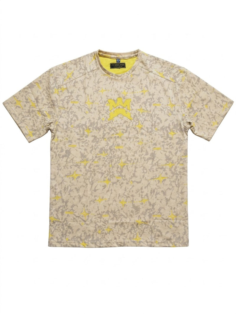 PANCHIII Signature Graphic Tee — Beige & Yellow