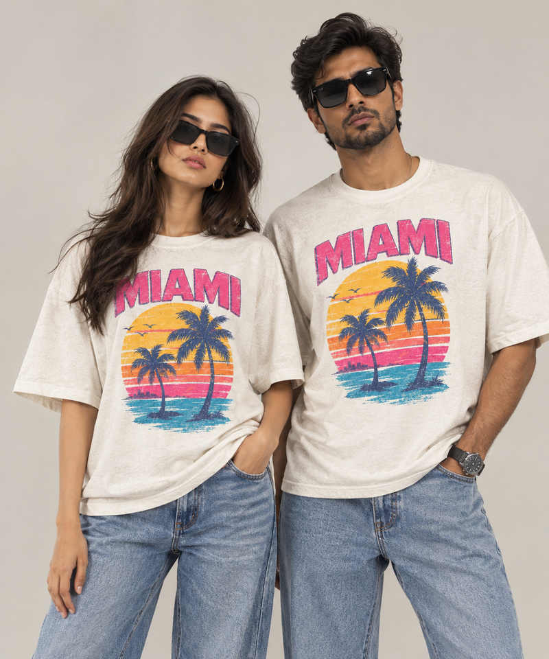 Panchiii Miami Retro Graphic T-Shirt