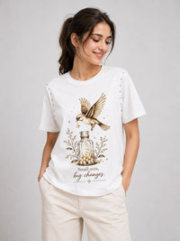 Panchiii Graphic T-Shirt with Studded Details