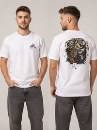 "Nocturnal Creature" Graphic T-Shirt – White Mountain Leopard Tee