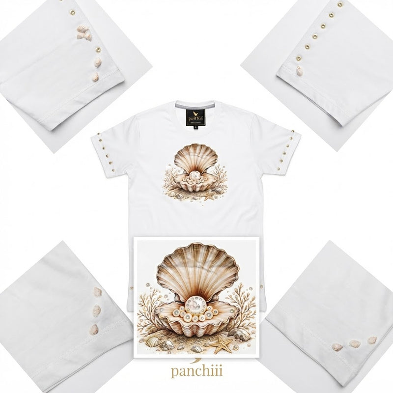 The Pearl & Shell Luxury Graphic Tee